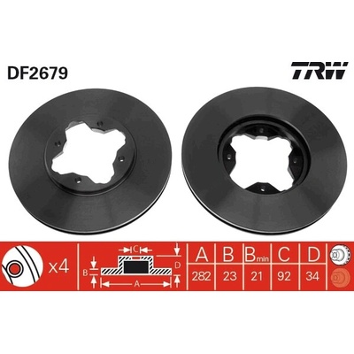 TRW Brzdový kotúč DF2679