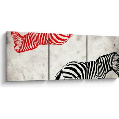 Obraz - Zebry, třídílný 120x40 cm