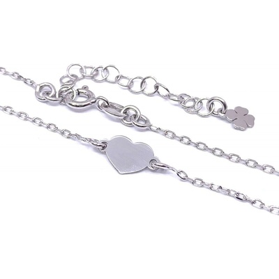 Jan Kos jewellery stříbrný náramek se srdíčkem 12119213