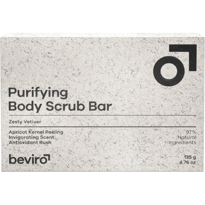Beviro Purifying Body Scrub Bar Zesty Vetiver 135 g