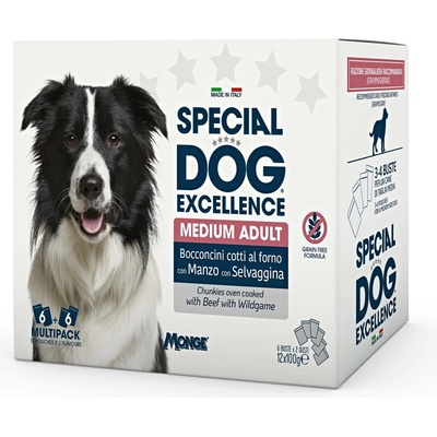 Monge Special Dog Excellence Medium Adult hovädzie & zverina 12 x 100 g