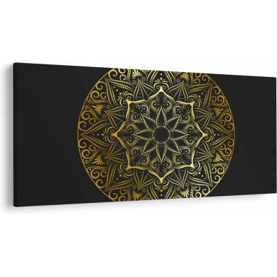Obraz zlaté abstrakcie, jednodielne 200x100 cm