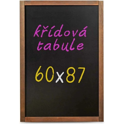 A-Z Reklama CZ Nástěnná dřevěná křídová tabule 60 × 87 cm – tmavě hnědý rám – kód PMPCHALK60X87