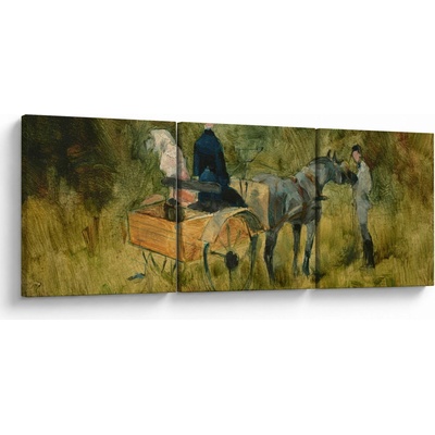 Obraz - Henri de Toulouse-Lautrec, The Trap, reprodukcia, trojdielne 90x30 cm