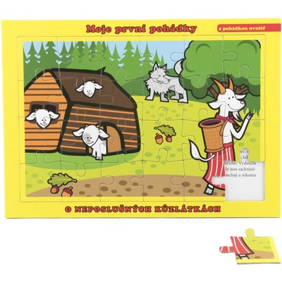 Teddies deskové O Neposlušných Kůzlátkách 26 x 17 cm Moje první pohádky 24 dílků