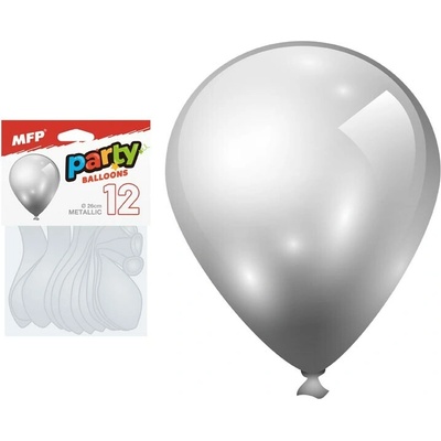 UNIPAP balónek nafukovací sáček metal 26cm stříbrný 8000190 583045