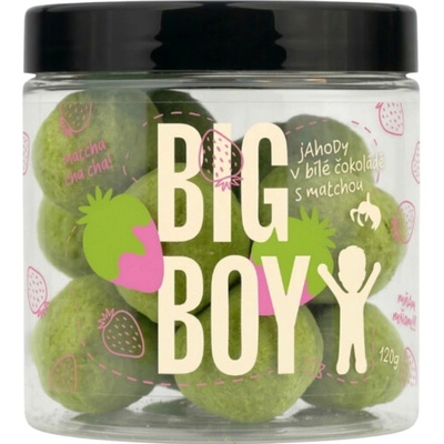 Big Boy Jahody v bílé čokoládě s matchou 120 g