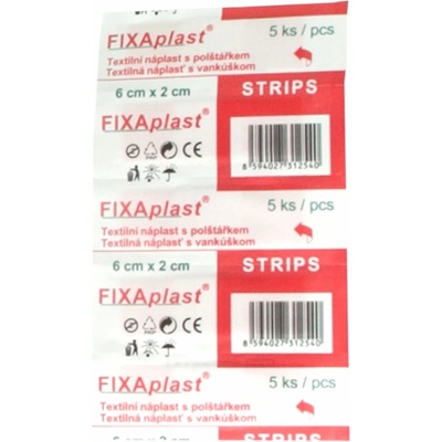 FIXAPLAST náplasť strips 6 cm x 2 cm