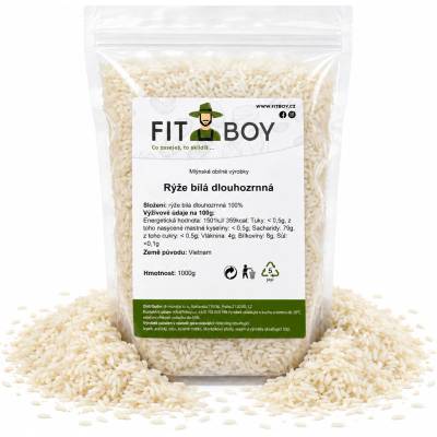 FITBOY Rýže bílá dlouhozrnná 1000g