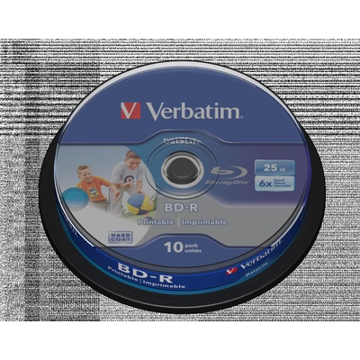 Verbatim BD-R 25GB 6x, printable, cakebox, 10ks (43804)