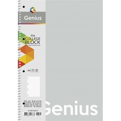 SHKOLYARYK Spirálový sešit Genius Pastel linkovaný A4
