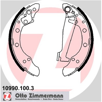 ZIMMERMANN Sada brzdových čeľustí 109901003
