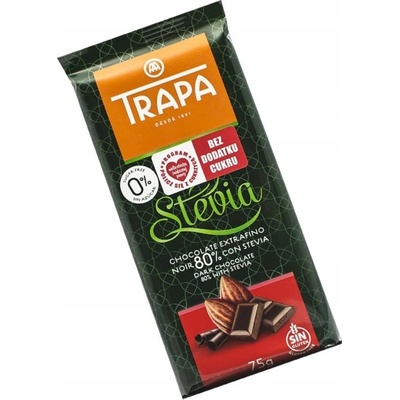 Trapa Čokoláda hořká 80% STEVIA 75 g
