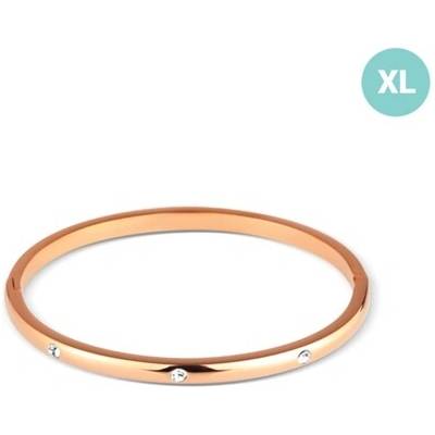 JVD Zlacený náramek z chirurgické oceli s čirými zirkony SSSB0094XI8ROXL