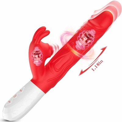 B-Series přirážecí vibrátor s klitorálním poklepáváním 7/10/7 funkcí