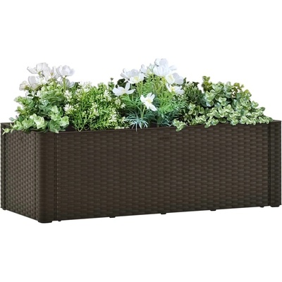 VidaXL vyvýšený záhon se samozavlažováním mokka 100x43x33 cm