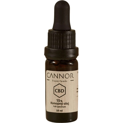 Cannor CBD Plnospektrální konopný olej 15% 1500 mg 10 ml – Hledejceny.cz