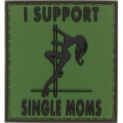 Gumová nášivka Jackets to Go Aj Support Single Mums - olivová-čierna