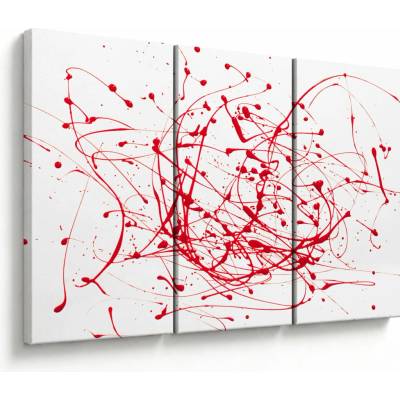 Obraz technikou Drippingu, trojdielne 120x80 cm