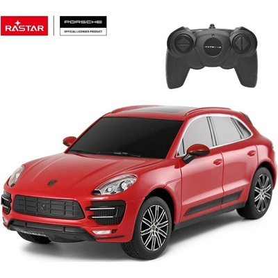 Rastar Porsche Macan Turbo RC auto RTR 1:24 červené