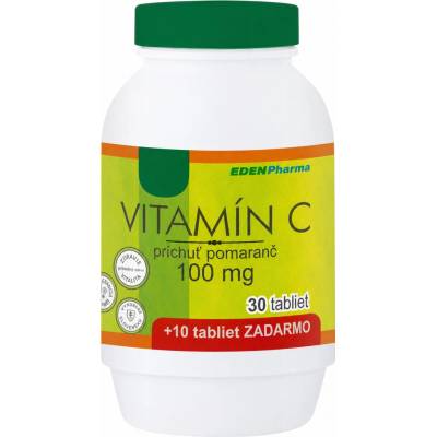 EdenPharma Vitamín C 100 mg príchuť pomaranč 40 tabliet