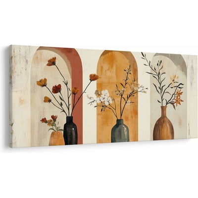 Obraz - Vázy v obloucích, jednodílný 200x100 cm