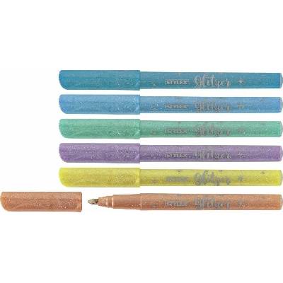 Stylex Glitter felt tip pens 6 pastelových farieb 64017