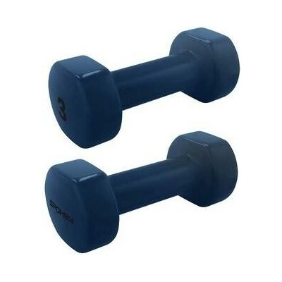 Spokey SHAPE Vinylové činky litinové sada pro cvičení 2 x 3 kg