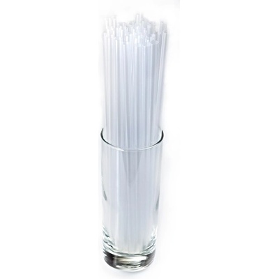 ECOFOL Brčka plastová Jumbo průhledná PP 250 x 8 mm 150 ks