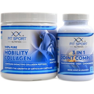 FitSport Nutrition 100% Pure Mobility Collagen 300 g SOLUGEL + 3 in 1 Joint Complex 120 tablet