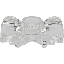 Chic Antique Svícen Bow Clear, čirá barva, sklo