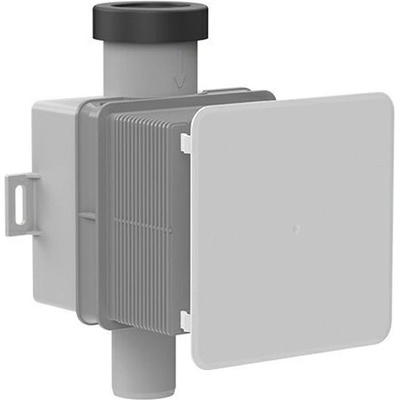 HL podomítková zápachová uzávěrka ke klimatizačním jednotkám DN32 - 100x100 mm, kryt bílý 110x110 mm HL138N