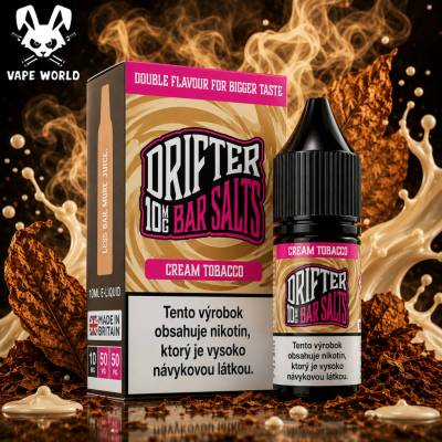 Juice Sauz Drifter Bar Salts Cream Tobacco 10 ml 10 mg
