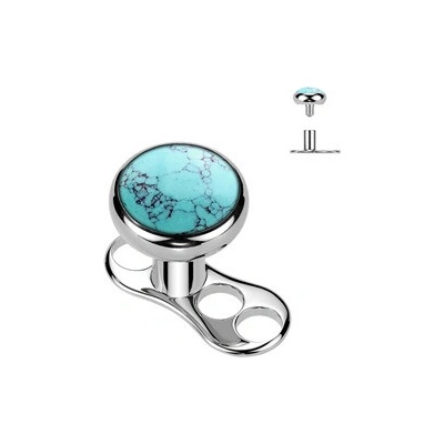 Šperky4U Kompletní microdermal piercing tyrkys MD050