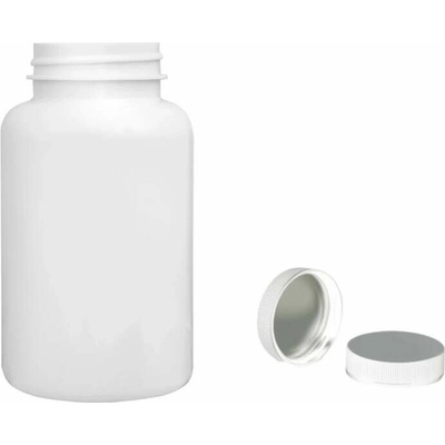 Pilulka Plastová lékovka bílá s bílým uzávěrem s ALU vložkou 250 ml