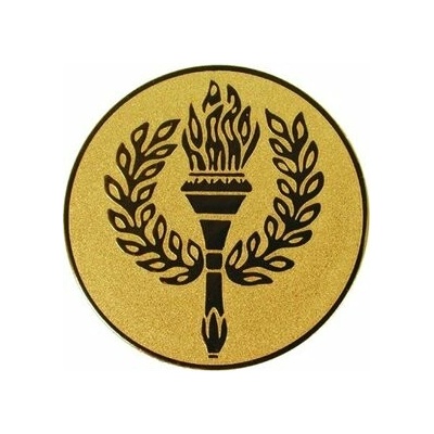 TROFEJE.sk Emblém 50mm 40 veniec-pochodeň
