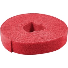 OEM Value Stahovací páska 10mm suchý zip 25m červená 25.99.5253