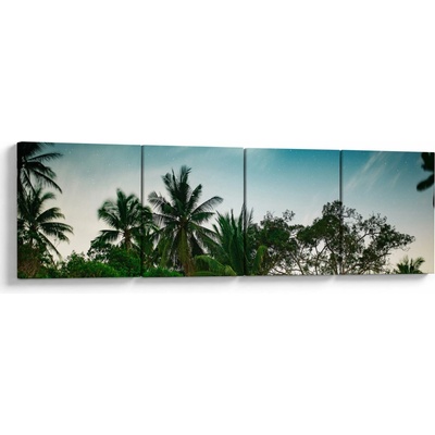 Obraz - palmy, Čtyřdílný 160x40 cm