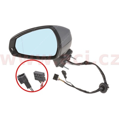 ACI zp. zrcátko el. ovládané vyhřívané asférické s blikačem pro lak Sedan (8pinů) L 0337807