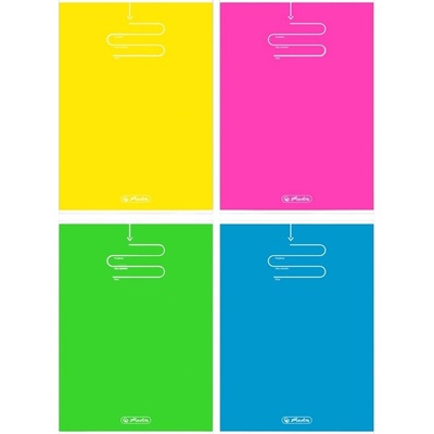 Herlitz Kockovaný B5 Color Blocking neónový