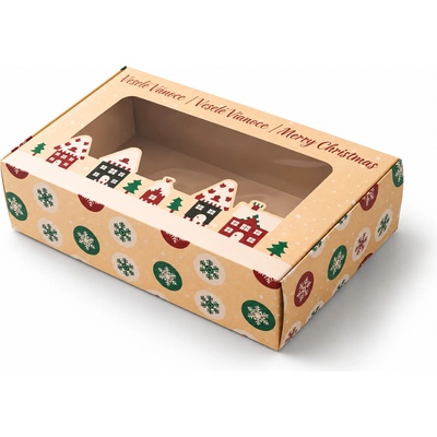 Cake star Vánoční krabice "domeček" s laminací 25x17x7cm – Hledejceny.cz