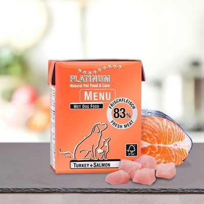 Platinum Natural Menu Adult Turkey & Salmon 375 g – Hledejceny.cz
