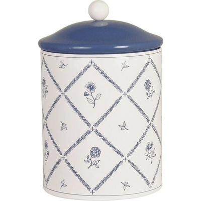Strömshaga Plechová dóza Lovisa Blue White 15 cm