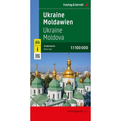 Ukraine - Moldawien, Straßenkarte 1:1.000.000, freytag & berndt – Hledejceny.cz
