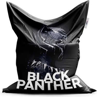 Sablio sedací vak black panther z profilu Černý 150x100 cm