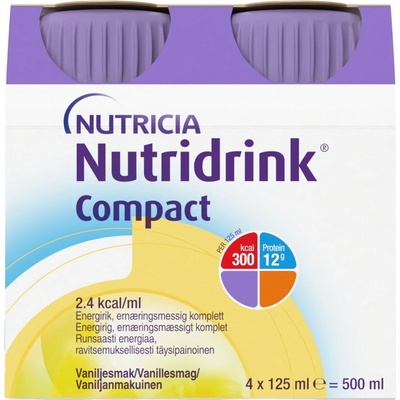 NUTRIDRINK COMPACT S PŘÍCHUTÍ VANILKOVOU POR SOL 4X125ML – Hledejceny.cz