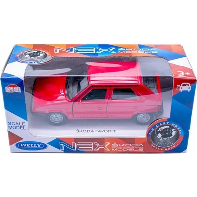 Dromader Czech Welly NEX - 1:39 Škoda Favorit Red (130-22338R) 1:34