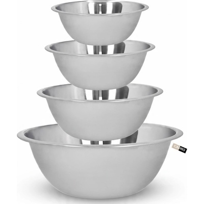 Cadro Sada kuchyňských misek 4 kusy kovové na salát 24 cm 26 cm 28 cm
