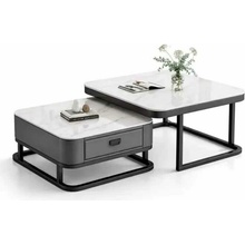 LuxuryForm Design Aragon 70 x 70 / 60 x 60 cm sivý / biely mramor 2 ks