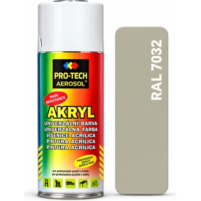 PRO-TECH akrylová farba v spreji 400 ml – sivá štrková (RAL 7032)